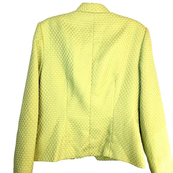 Zoda 10 Women's Blazer Lime Green Suit Coat Misses Size Medium M Jacket - Picture 4 of 5